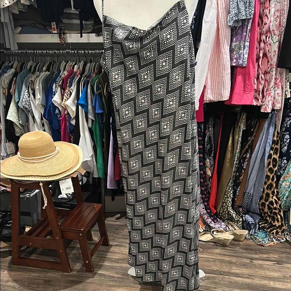 Banana Republic Black and White Maxi Dress